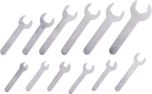 12PCS Single Open Ended Wrench Set Silver Flat Spanner Combination 1.5mm Ultra Thin Repair Tool for Limited Space Conditions...