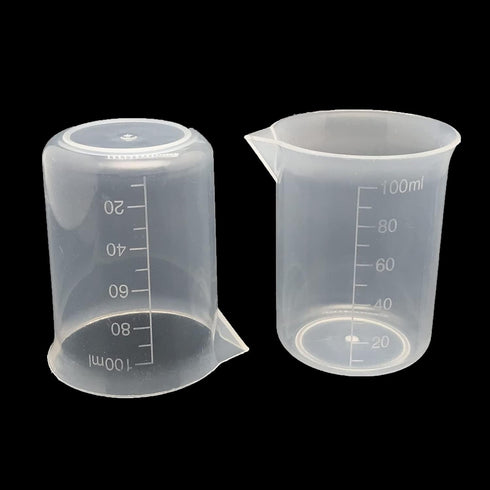 8 Pcs Epoxy Mixing Cups, 100ml/3.4oz Plastic Graduated Cup Clear Measuring Cup for Mixing Paint, Stain, Epoxy, Resin...