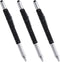 Multi-word 6 in 1 Multi Function Tool Ballpoint Pen with Ballpoint, Ruler, Screwdriver, A Flat Head, Touch-Screen Pen (3 PCS,Black)...