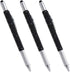 Multi-word 6 in 1 Multi Function Tool Ballpoint Pen with Ballpoint, Ruler, Screwdriver, A Flat Head, Touch-Screen Pen (3 PCS,Black)...
