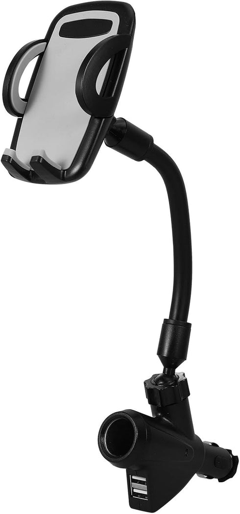 Veemoon Portable Electronic Device Mount for 3-6.5 inch Phones, Dual USB Car Charger Lighter Phone Holder...