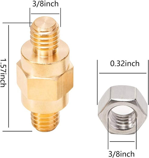 Side Post Battery Terminal Bolt Compatible with GM and Other Accessories to Battery,Standard Battery Post Stud Extender Screws 3/8 16 Stud Bolts,P...