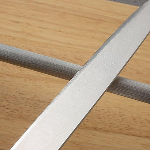 Professional Carbon Steel Black Knife Sharpening Steel, Black 12 Inch...