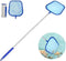 Swimming Pool Leaf Skimmer Net, 60" Multi-Segment Pole (5 Stainless Steel Connectors), Lightweight, Easy-To-Use, Fine Mesh Netting Bag - Great Rak...