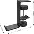 Headphone Stand Hanger Holder,Under Desk Alloy Headset Stand with Universal Fit for Gaming PC Accessories,Under Desk Clamp Hook Mount - Black...
