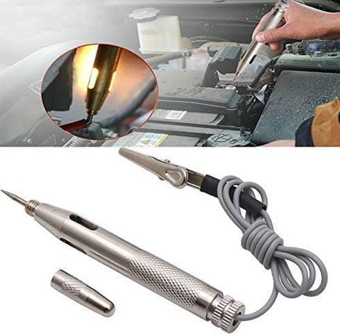 Silver 6V 12V 24V Auto Car Motorcycle Circuit Tester Gauge Test Voltmeter Circuit Testers Tools and Home Improvement...