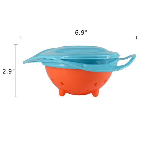ZTL Gyro Bowl 360 Dgree Rotation Spill Resistant Gyroscopic Bowl with Lid...