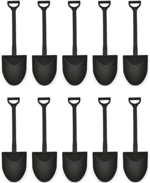 100Pcs Plastic Disposable Mini Shovels Pudding Yogurt Spoons Ice Cream Dessert Spoon Mini Shovel Shape Spoons Cute Disposable Plastic Dessert Spoo...