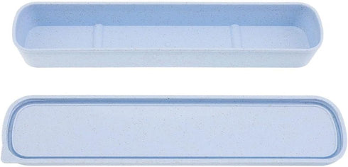 OriGlam 1pcs Portable Flatware Box Travel Tableware Storage Case Box, Utensil Case Flatware Storage Box for Cutlery Kit (Blue)...