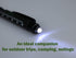 Uzi Tactical Utility Pen Features Screwdriver, Stylus, Ruler, Phone Holder, A Level, LED Light, Refillable Ballpoint Writing Tactical Pen, Black, ...