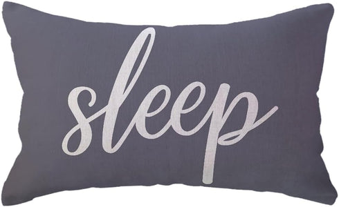 ULOVE LOVE YOURSELF Sleep Lumbar Throw Pillow Covers Farmhouse Rustic Decorative Rectangular/Waist Pillowcases 12 x 20 Inch Decor Cushion Covers H...