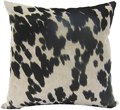 luvfabrics Pillow Cover Cow Madness Velvet Suede 18"x18" - Home Decor (Black)...