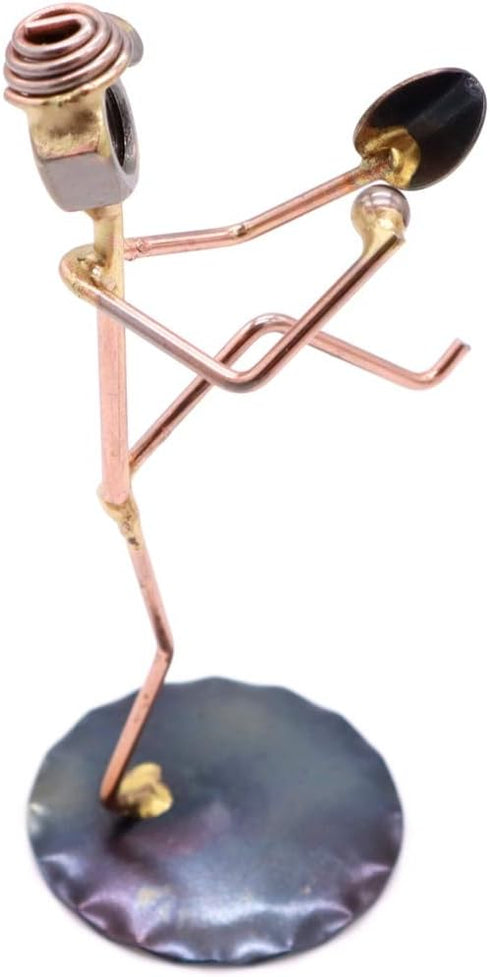 Baseball Pitcher Collectible Handmade Metal Art Figurine, Desk Accessories, Trophy, Boss Gift, Office Decor, Business Professional, Sports...