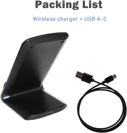 Wireless Charger, 15W Fast Wireless Charging Station with Sleep-Friendly Adaptive Light Compatible with iPhone 14 13 12 Pro XR XS 8+ Samsung Galax...