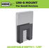 HIDEit Mounts Uni-S VESA Mount - American Company - Black Steel Adjustable Wall Mount - Cable Box Wall Mount, DVD Player Wall Mount, Streaming Dev...