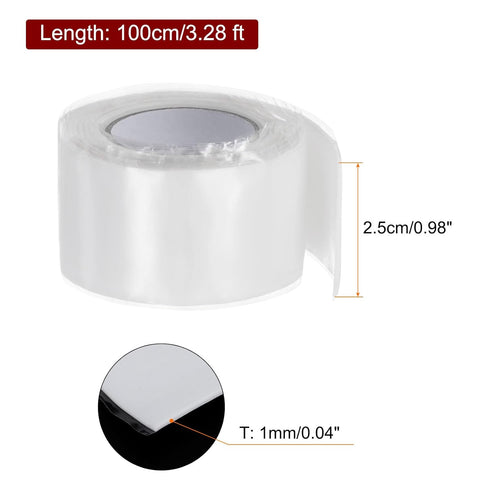 Self Fusing Silicone Tape 1" x 3ft x 0.04" Waterproof Sealing Plumbing Rubber Tape for Water Pipe Hose Leak Silicone Grip Repair Seal, White...