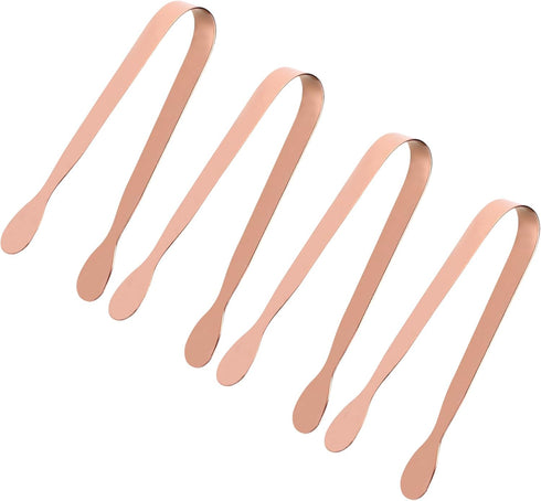 Rose Gold Mini Serving Tongs, Small Sugar Tongs Stainless Steel Ice Tongs Food Tongs Appetizers Tongs Serving Utensils for Party Tea Coffee Bar, P...