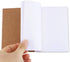 24 Pack Unlined Blank Books,Mini Pocket Kraft Brown Soft Cover Unruled Plain Travel Journal Notebooks for Travelers Students Office Class Writing ...