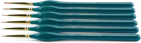 Transon Detail Thin Paint Brush Set 6pcs for Model Minature Craft and Art Painting Green...