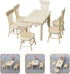 Toddmomy 1 Set Doll Furniture Miniature Furniture Decorative 1/12 Scale Miniature Table Chair Set for Dollhouse Kitchen Food Decoration Accessorie...