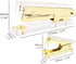 Clear Acrylic Body Bright Yellow Gold Tone Office Stapler N Staples Remover Set Desktop Executive Stapling Tool...