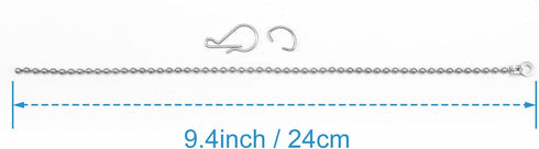 Toilet Flapper Chain 9.8inch,3PCS Stainless Steel Toilet Handle Lift Chain Replacement Fits Most Toilet Flappers...
