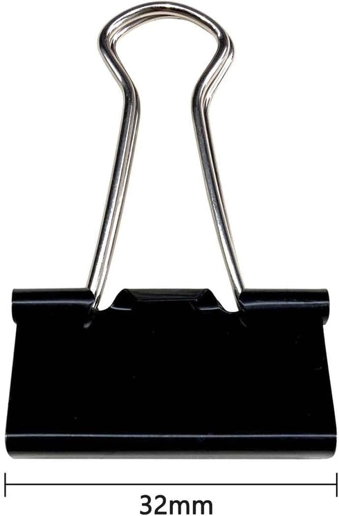 40Pcs Medium Binder Clips, 1.25 inch(32mm), Paper Clamps Medium Size for Office Supplies, Black...