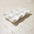 Ceramic Egg Holder Egg Tray Porcelain Fresh Egg Holder for Fridge Countertop Kitchen Storage Half Dozen 6 Cups (White)...