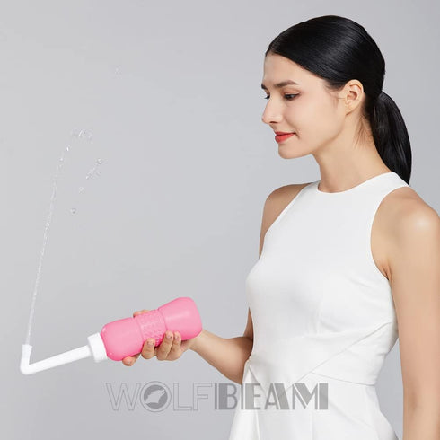 2in1 Portable Hand-held Vulva and Anus Cleaner and Personal Health Vaginal Washing Container, Travel Urinal Spray Scrubber for Personal Hygiene (P...