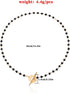 Dainty Flower Toggle Clasp Choker Necklace Black Crystal Beads Plum Blossom Shape OT Clasp Necklace Boho Irregular Stone Clavicle Chains Minimalis...