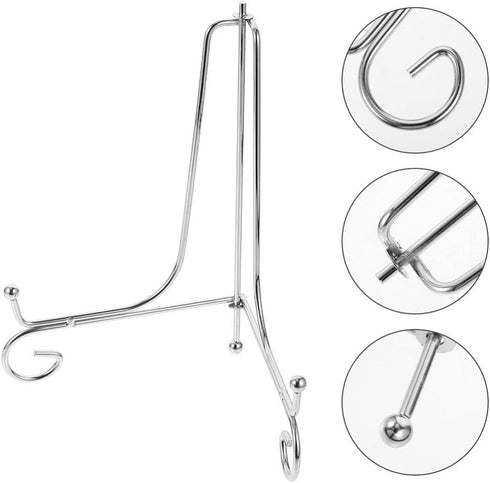 HOMSFOU Table Top Display Stand Iron Plate Stands for Display Plate Holder Easel Stand for Photo Picture Frame Decorative Plate Dish Book and Tabl...