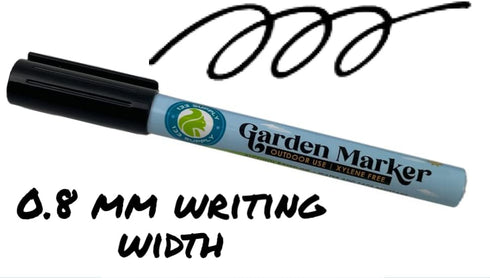 2 Pack Garden Marker Pen Permanent Markers Black (UV Fade Resistant Marker Pens for Plant Markers Garden Markers Waterproof Pen Black Markers Outd...