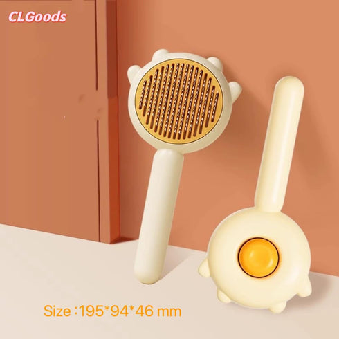 Pet Grooming Comb with One-Button De-Shedding, Pet Dematting Comb?Dog-Cat Comb, Pet Hair Cleaner Comb...
