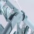 Clothes Drying Hanger with 32 Clips and Drip Foldable Hanging Rack (Light Blue)...