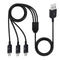 Herfair 3-in-1 Micro USB Splitter, 480Mbps Data Sync, 3 USB to Multi Micro USB Adapter Wires Leads for All Micro USB Equipped Devices......