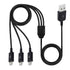 Herfair 3-in-1 Micro USB Splitter, 480Mbps Data Sync, 3 USB to Multi Micro USB Adapter Wires Leads for All Micro USB Equipped Devices......
