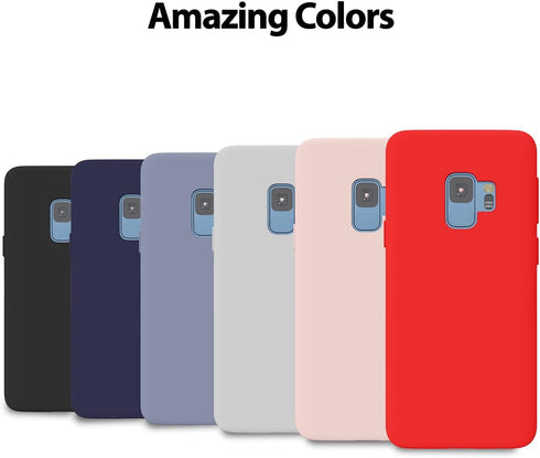 GOOSPERY Liquid Silicone Case for Galaxy S9 5.8"(2018) Silky-Soft Touch Full Body Protection Shockproof Cover Case with Soft Microfiber Lining (Na...