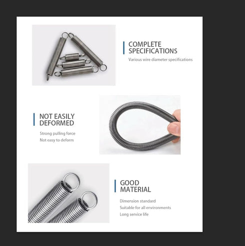 200PCS Compression Spring Series kit, 21 Combination kit, Galvanized Extension and Compression Spring kit, Including Small Springs for Home Repair...