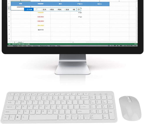 Keyboard and Mouse Sets, High Sensitivity no Delay Keyboard and Mouse, 108 Keys Multi-Functional 2.4G Keyboard Mouse Combo(White)...