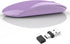 Uiosmuph G11 Wireless Mouse, USB C Rechargeable Computer Mouse, Slim Silent Mice 2.4GHz Optical with USB Nano Receiver and Type C Receiver for Lap...