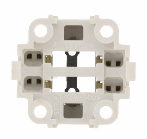 Leviton 26725-403 WH FL VERT SNAP-in 26/32W G24Q-3 75W600V, Image......
