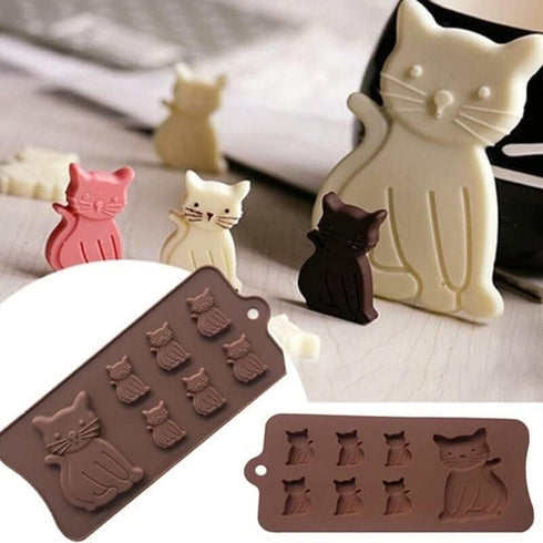 Cat Cake Mold Silicone 3D Kitten Biscuits Fondant Handmade Bakeware Tools Resin Clay Chocolate Candy Mould (1)...