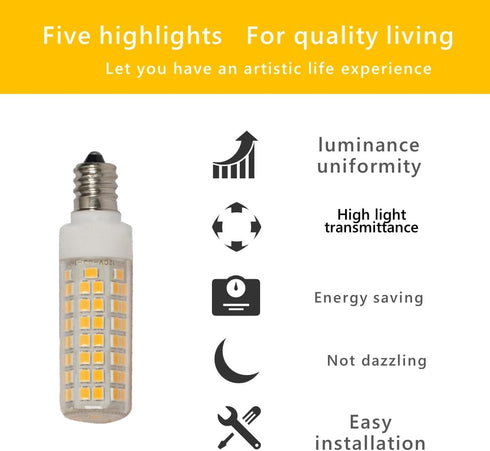 SeeU LED Light Bulb E12 High Lumen Led Corn Bulb Chanderlier Bulb Cylinder Pendant Light Bulb Replacement Warm White 7W...