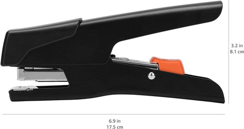 Amazon Basics Effortless Hand Held Plier Stapler, 25 Sheet Capacity, Black...