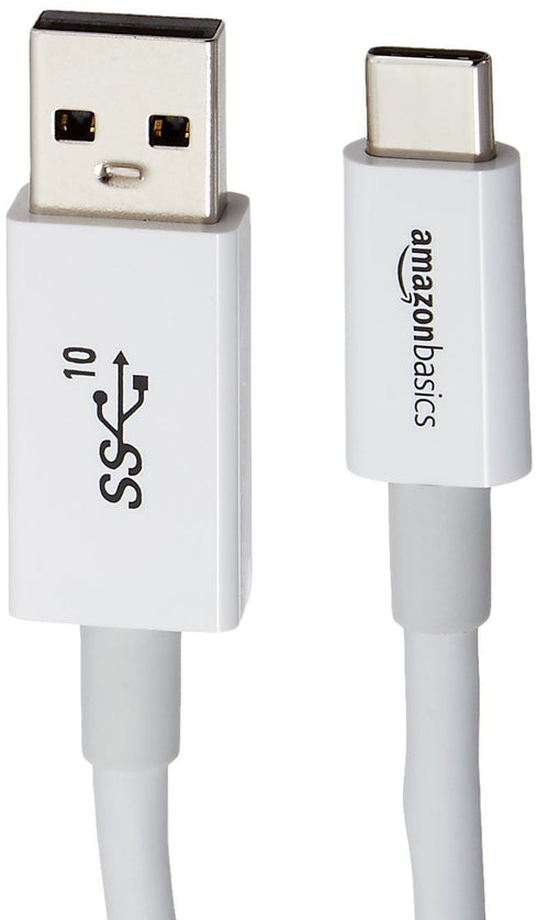 Amazon Basics USB-C to USB-A 3.1 Gen 2 Adapter Fast Charger Cable, 10Gbps High-Speed, USB-IF Certified, for Apple iPhone 15, iPad, Samsung Galaxy,...