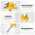 45 Degree Lock Miter Router Bit 1/4 Inch Shank.Woodworking Tools Joint Router Bits?Wood Milling Cutter Glue Joint Tools Set (1/4inch Shank, 1-3/8"...