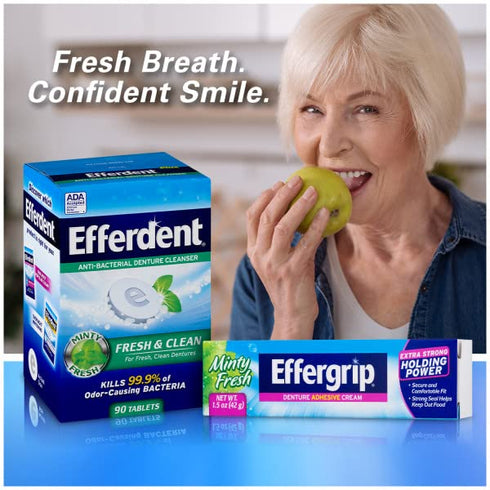 Denture Adhesive Cream, Extra Strong Holding Power, 2.5 oz. (Pack of 4)...