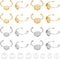 UNICRAFTALE 20 Sets 2 Sizes 2 Colors DIY Blank Dome Cuff Ring Making Kit Golden Ring Blanks Adjustable Ring Blank Base with Cabochons Stainless St...