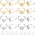 UNICRAFTALE 20 Sets 2 Sizes 2 Colors DIY Blank Dome Cuff Ring Making Kit Golden Ring Blanks Adjustable Ring Blank Base with Cabochons Stainless St...