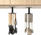 Aosome 2 Pcs Utensil Under Cabinet Holder 360° Rotating Stainless Steel Kitchen Utensil Holder Hangers 8-Hooks...